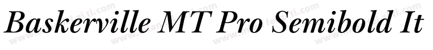 Baskerville MT Pro Semibold Italic字体转换